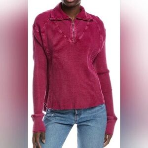 FREE PEOPLE ASHTON HALF ZIP THERMAL SIZE LARGE